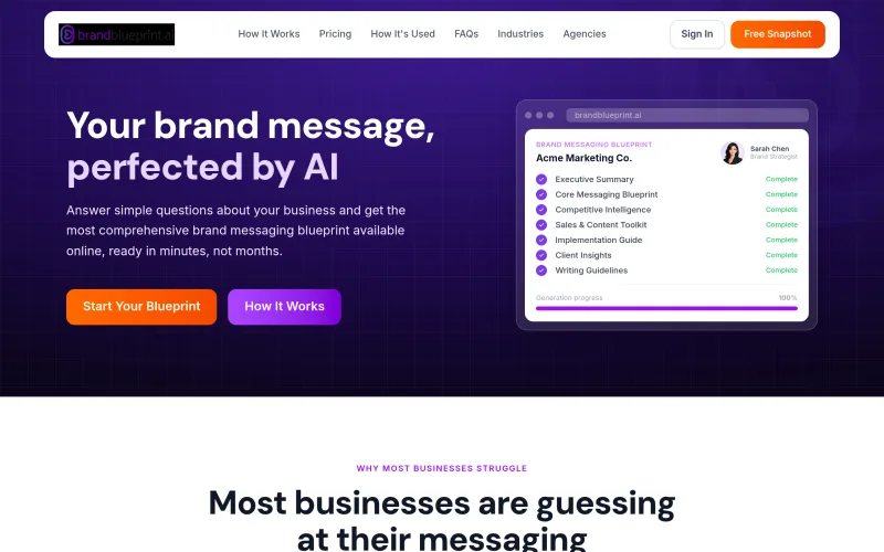 Brandblueprint screenshot