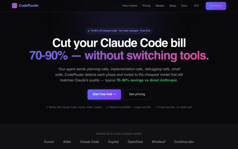 Coderouter screenshot