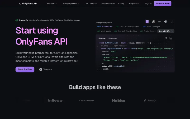 Onlyfansapi screenshot