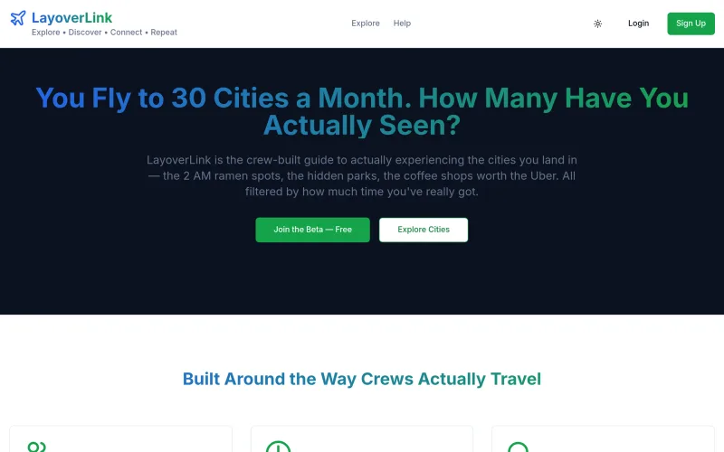 Layoverlink screenshot