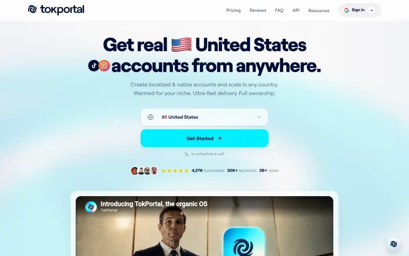 Tokportal screenshot