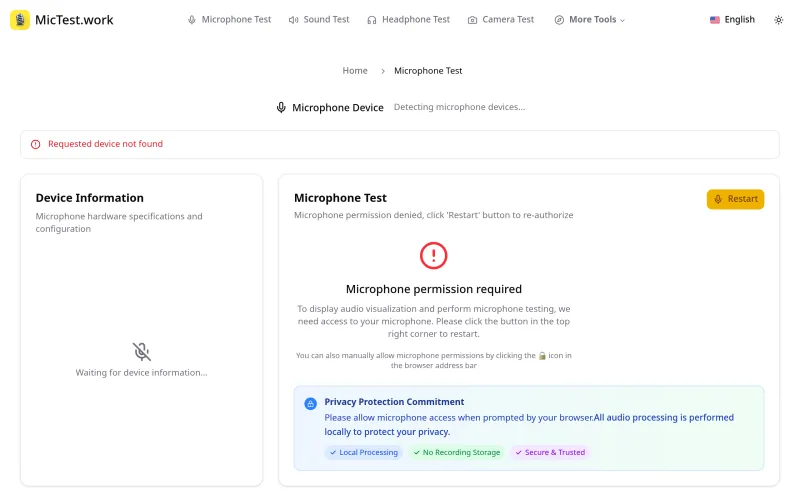 Mictest screenshot