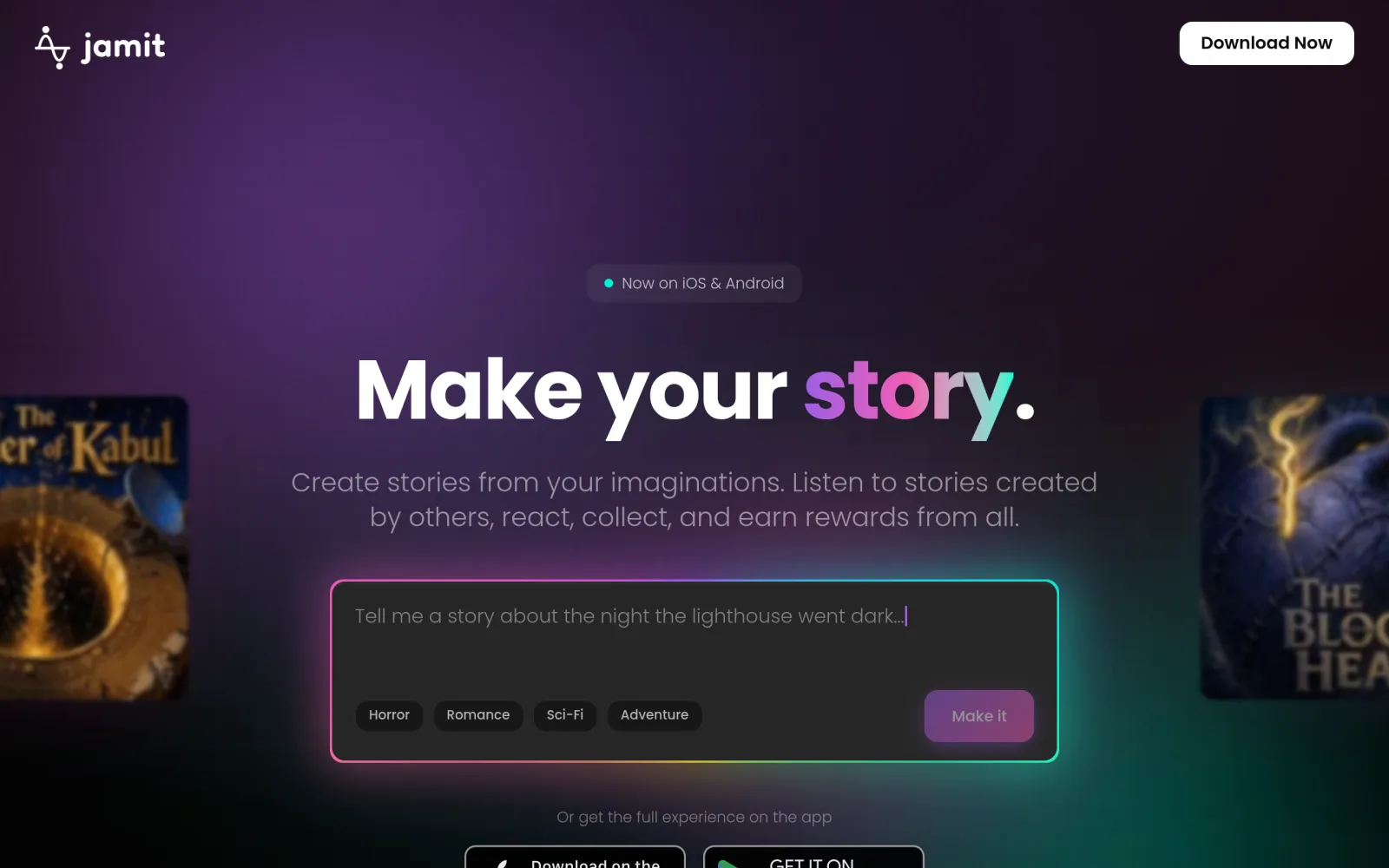 Jamit – Create, Listen, Share Stories screenshot