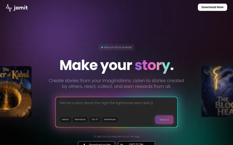 Jamit – Create, Listen, Share Stories screenshot