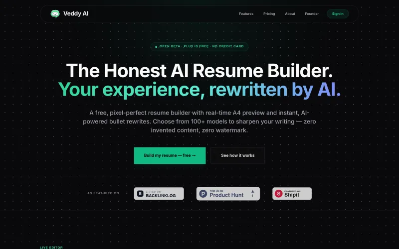 Veddyai screenshot