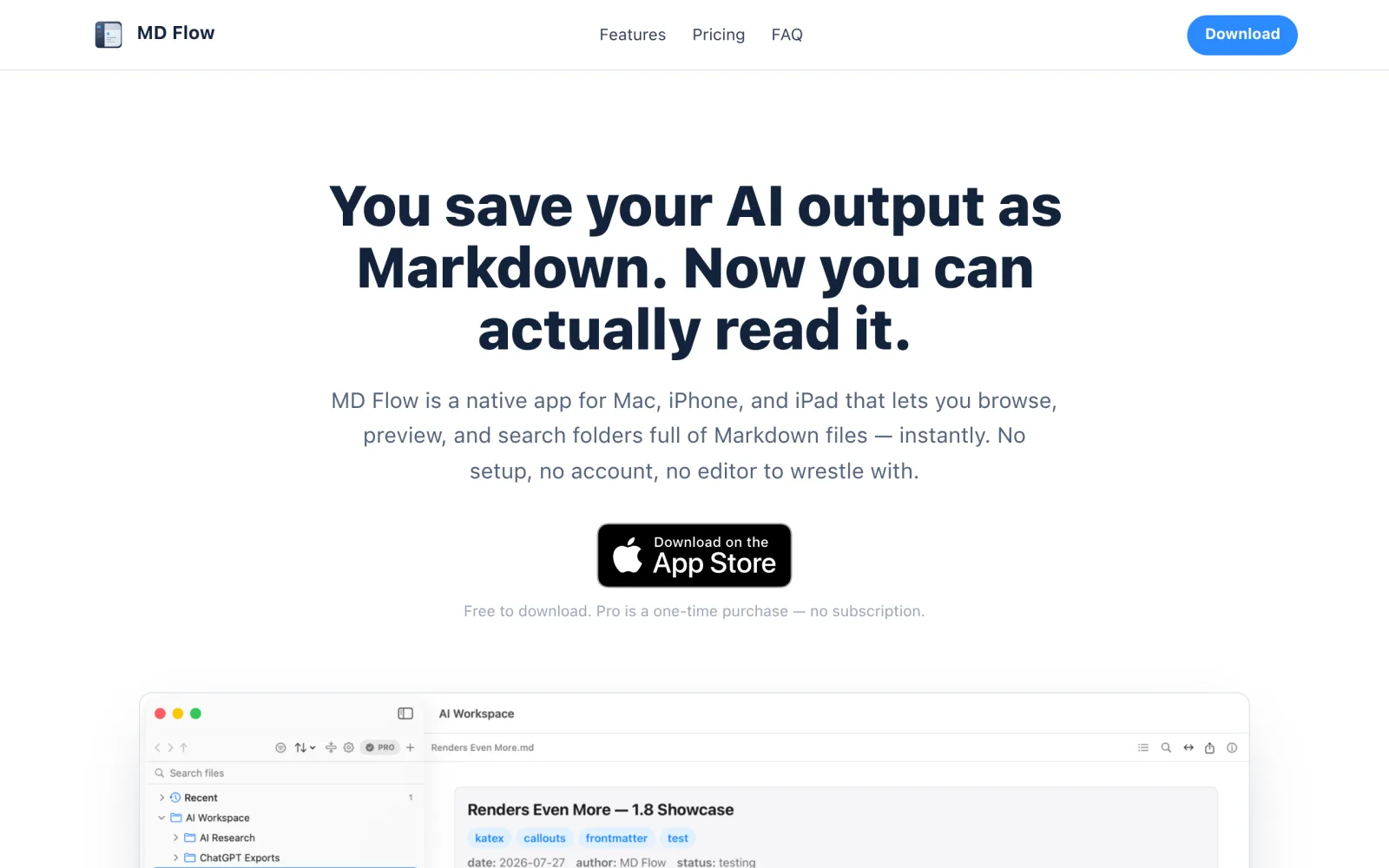 MD Flow — Browse Markdown like files screenshot