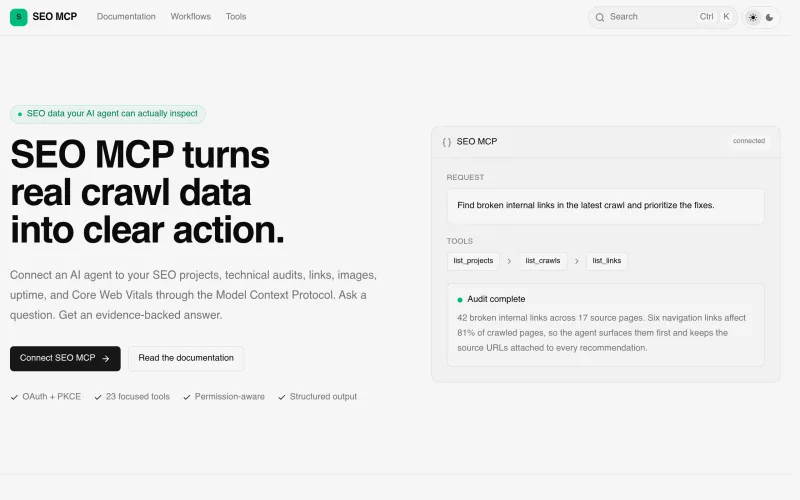 SEO MCP — Connect AI Agents to Real SEO Data screenshot