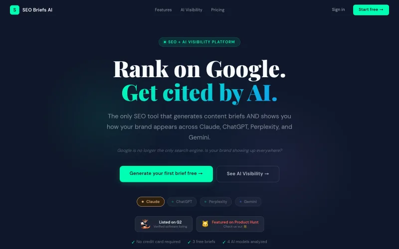 Seobriefsai screenshot