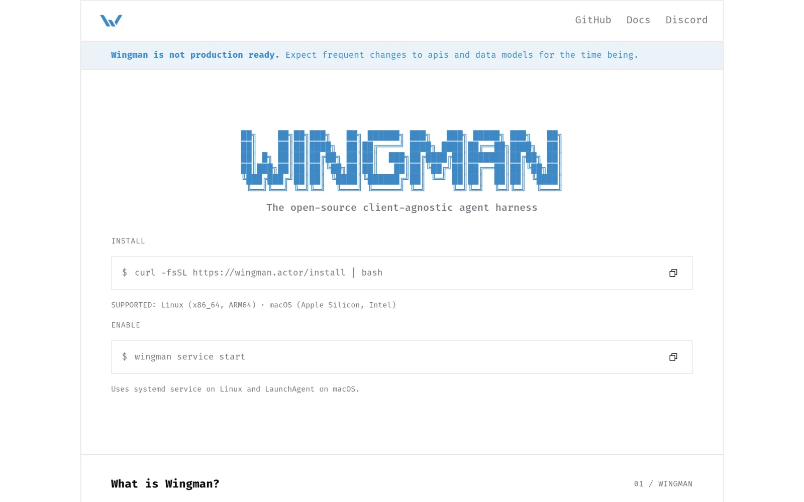 Wingman screenshot